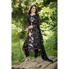 CTL-141 BLACK ATTACH JACKET STYLE PRINTED DESIGNER READY MADE SUIT